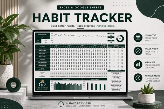 Ultimate Habit Tracker – Google Sheets & Excel Spreadsheet